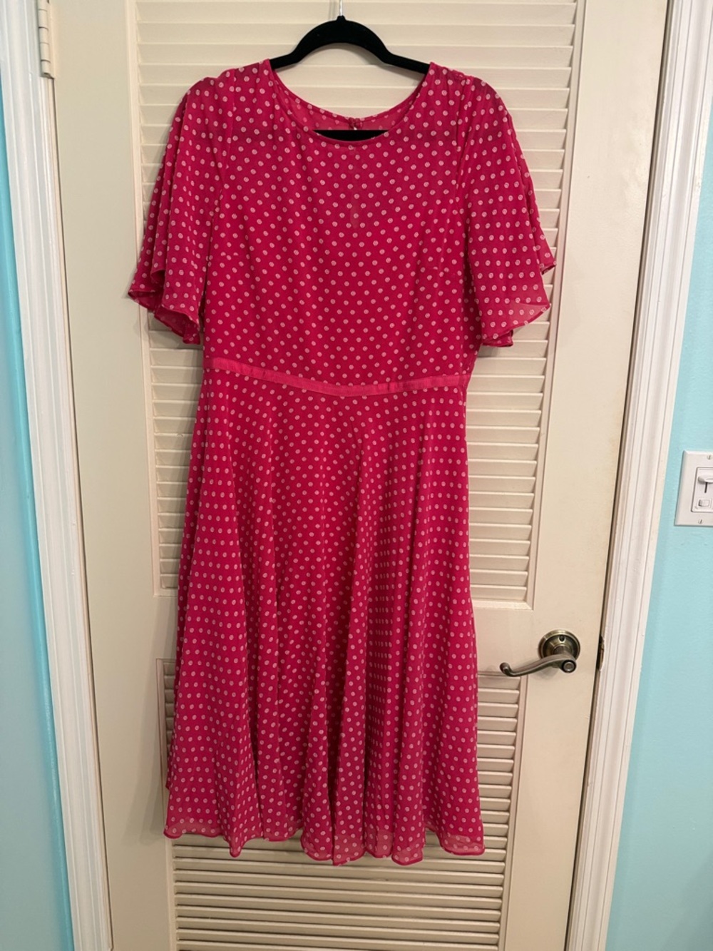 Hobbs London Eleanor Spot Pink Ivory Fit and Flare Dress US 10 NWT - Picture 3 of 5